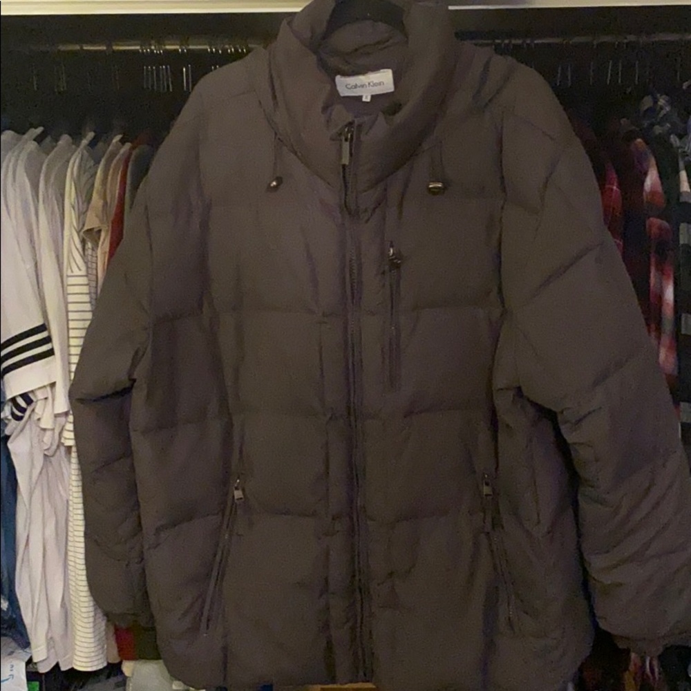 Calvin Klein Grey puffer coat